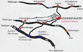 Anfahrt Goldener Ochsen Göppingen Hohenstaufen